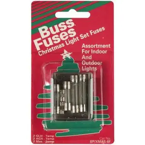 Christmas Light Cooper Bussmann BP-XMAS-6F Replacement Fuse, 6-pack, Compact, Assortment for Sailing Water Sports