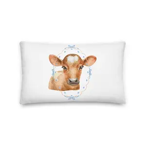 Blue Frame Calf Pillow