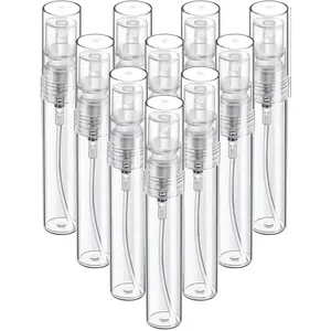 10 Pack 5ml Empty Fine Mist Mini Plastic Spray Bottles, Refillable Perfume Atomizers for Makeup & Travel Use, Lightweight Leakproof Portable Clear Containers [New Deal]