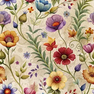 Assorted Vintage Florals Pattern 7 Quilting Cotton Fabric