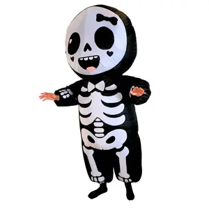 Adult Inflatable Costume, Blow Up Skeleton Costume for Halloween Inflatables Cosplay Party