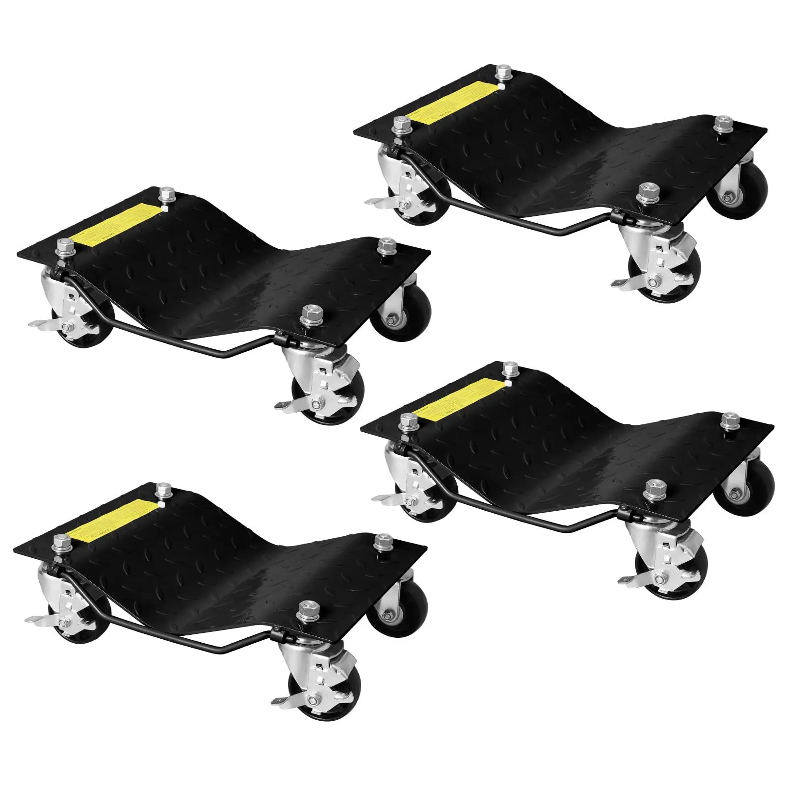 GARVEE Car Dolly Set of 4, 6000LBS Heavy Duty Wheel Dolly Set - Vehicle Dollies for Mechanics with Locking 360° Casters, Perfect as Car Moving Dolly & Garage Storage Dollies