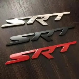 SRT Grille Emblem for Charger Challenger SRT Red Decal Badge Vehicle Grille Emblem Without Additional Features