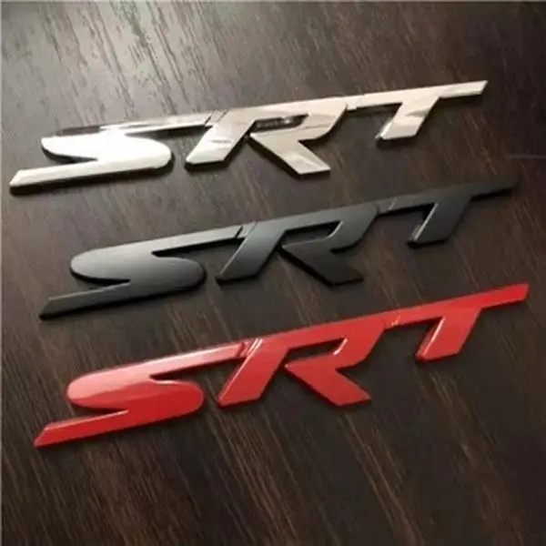 SRT Grille Emblem for Charger Challenger SRT Red Decal Badge Vehicle Grille Emblem Without Additional Features