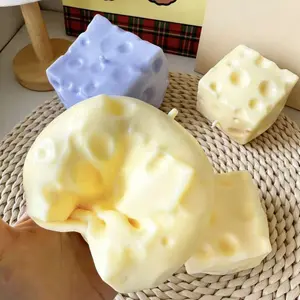 1pc Big Cheese Squishy, Cheese Squeeze Toy, -Filled Handmade Cube Squeeze Toy, Non-Rebounding, Moldable Cheese Squeeze Toy, Stress Relief Squeeze Toy For Teens & Adults, Birthday/Holiday Gift, Home Decor/Desktop Ornament, Edible Toy