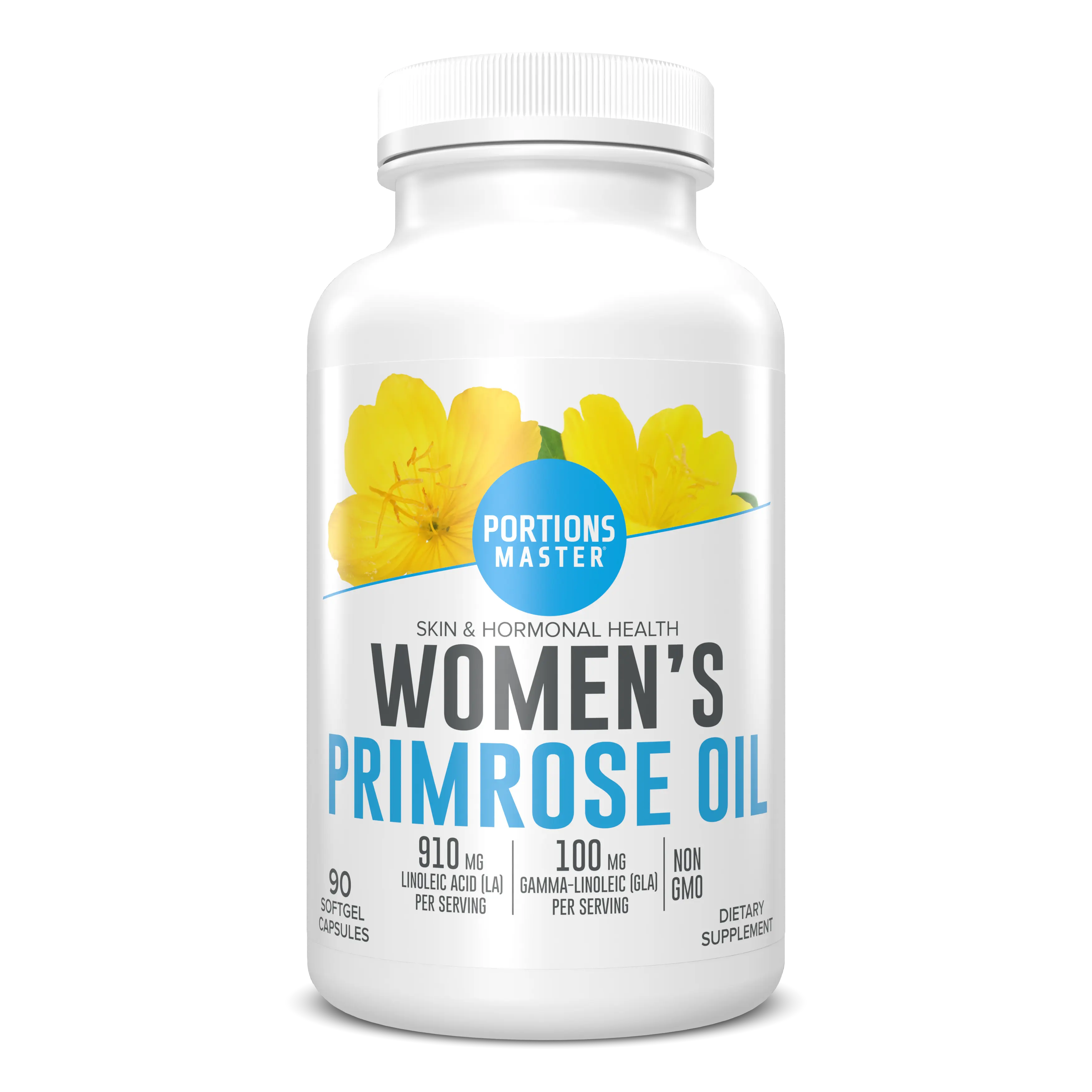 Portions Master Women's Primrose Oil Skin & Hormonal Health (90 Count)