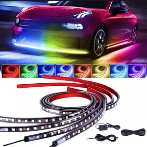 RGB Underglow LED Lights Kit for Cars App & Remote Control 2-Way Powered Waterproof Underbody Glow Lights Universal Fit for Trucks SUVs Sedans
