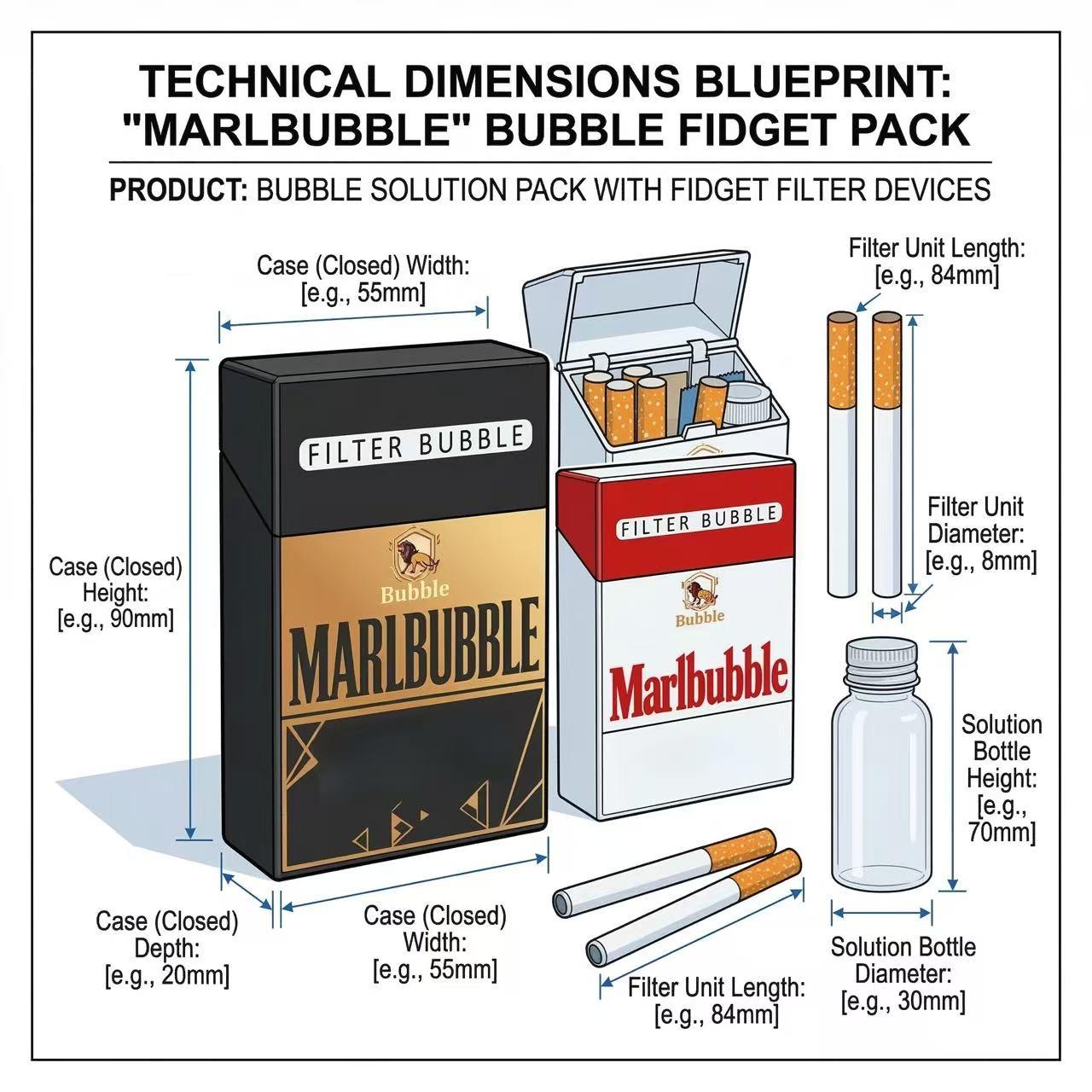 [New]Cigarette box bubble toy-Funny stress-relieving toys,recyclable, Party gifts,Please use it according to the product details and the instructions shown in the video