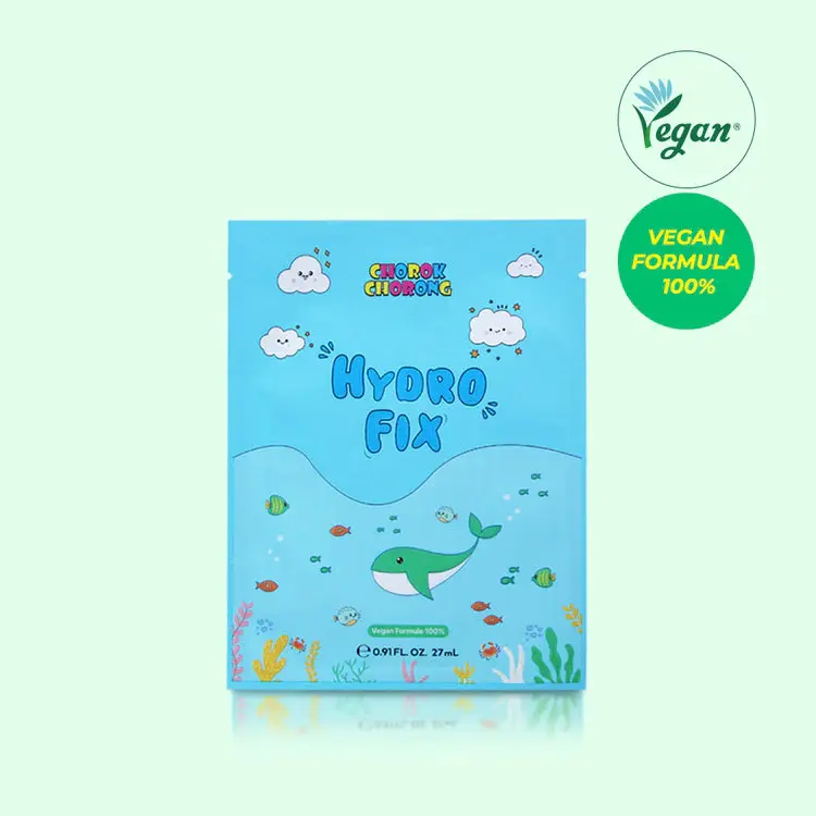 CHOROK CHORONG Vegan Herb Hydro Fix Mask 27ML Gentle Exfoliation AHA Hyaluronic Acid Moisture Retention Eco-Friendly Formula