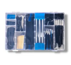 NY Foam Kings Precision Kit - Ultimate Cleaning & Detailing Tools Set for Vehicles & Gadgets - Includes 1 Scraper, 20 Plastic Blades, 15 Large Foam Swabs, 20 Small Foam Swabs, 10 Touch-Up Paint Applicators & More