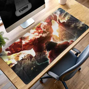 Armored Titan Battle Fury Mouse Pad, Cozy Gaming Mouse Pad, Gift For Fans, Anime mousepad