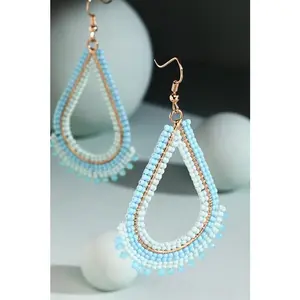 Seed Bead Teardrop Earring