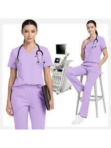 Short Sleeved Pharmacy Nurse Uniforms Hospital Doctor Workwear Multicolor Oral Dental Clinic Scrub Uniforms Medical Set