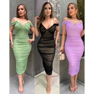 Angelica Short Sleeve Off Shoulder Ruched Dress