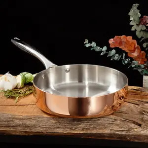 BergHOFF Vintage Tri-Ply Copper 9.5" Deep Skillet, Polished