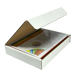 UOFFICE Bulk Pack of 50 White Corrugated Mailer and Literature Boxes (11" x 8.75" x 2")