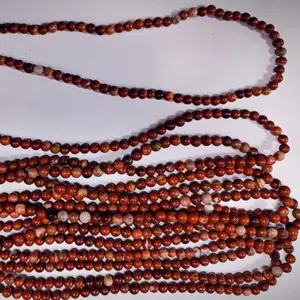 6MM Red jasper triple bracelets