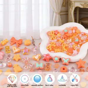 Cute Kawaii Acrylic Beads for DIY Jewelry & Keychain Making