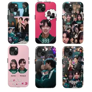 Player 222 with Lover Player 333 Squid Game 3 Phone Case Jun Hee with Myung- Gi Squid Game 3 Tough Phone Case Suitable for IPhone 16 11 12 13 14 15 17 Pro Max Air Plus