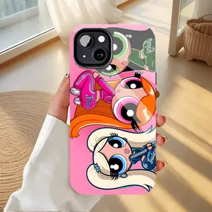 Powerpuff Girls Vibrant Cartoon Phone Case for Teens & Fashion Lovers - Shockproof Durable Design, Compatible with iPhone 11/12/13/14/15/16 (Pro Max/Plus) Protection White Cover Casing