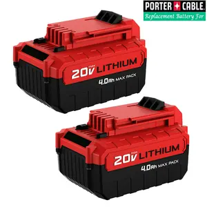 New 2pack 4.0Ah 20 Volt Lithium-Ion Battery for PORTER CABLE 20V Max countC680L countC68