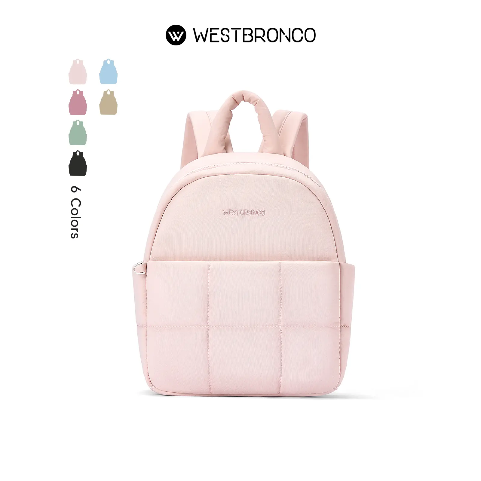 WESTBRONCO Small Puffer Backpack Summer Trendy Durable Fashion Child School Bag for Travel,Daily Used, Lightweight bag for Women Girls Waterproof Backpack Gift for her Back to School SummerSale