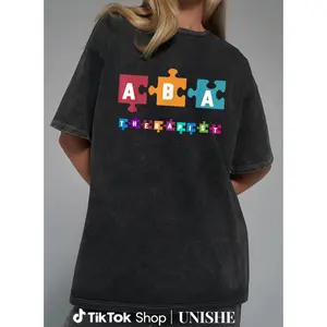 Comfortable ABA Therapist T-Shirt – Washed Cotton with Educate Behavior Analyst Print