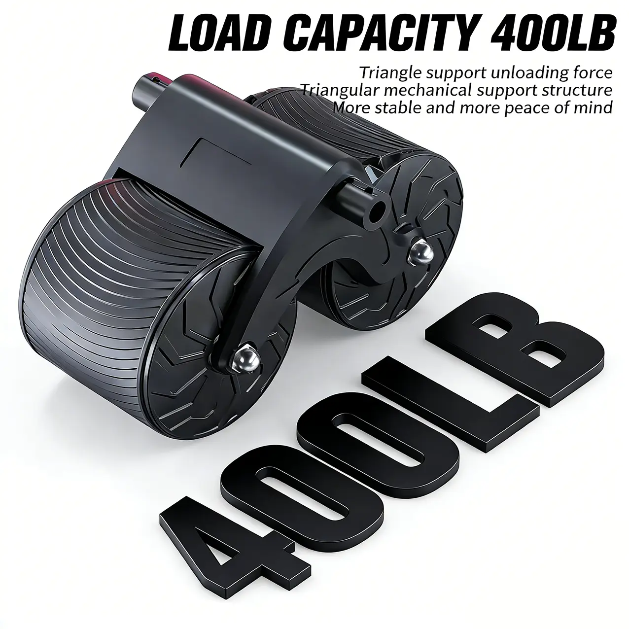 Automatic Rebound Ab Roller Wheel with Timer | Detachable Handle