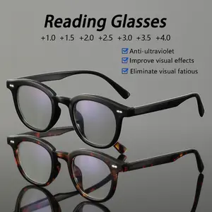 Women's Rivet Cat Eye Reading Glasses, Durable PC Frame & Lenses, Stylish Round Full Rim Design, Perfect for Commuting & Daily Wear