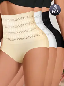 3PCS High Waisted Tummy Control Shapewear Panties for Women Seamless Fit Butt Lifting Body Shaper Briefs
