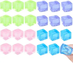 24Pcs Stress Balls Fidget Toys for Adults & Kids, Vibrant Colors Ice Cube Squeeze Sensory Balls, TPR Material Stress Relief Fun, Portable Compact Design, Ideal Gift for All Ages - Squishy Maker