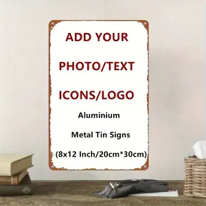 Customizable Aluminum Metal Sign - Personalized Wall Art for Home, Kitchen, Garden, Bathroom, Room, Restaurant, Bar, Cafe, Garag