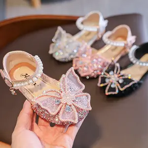 SHUJUAN Spring & Summer Girls' Elegant Sparkling Ballet Flats (Pink/Silver/Black) - Hook Loop, Soft Rubber Sole & Durable| Dance/Casual Wear, Toddler-Preteen & Christmas Gifts!#ChristmasKidsWear#GirlsSparkleBalletFlats#SpringSummerKidsFlats