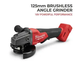 Milwaukee  125mm Brushless Angle Grinder  With Variable Speed Control M14 Spindle For Metal Cutting Surface Grinding Weld Cleanup Construction Maintenance And Fabrication Work