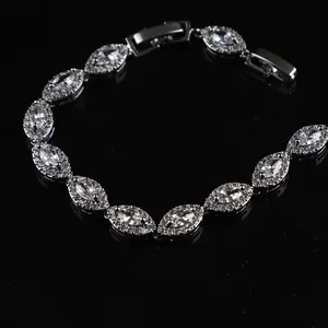 Marquise Cut CZ Tennis Bracelet