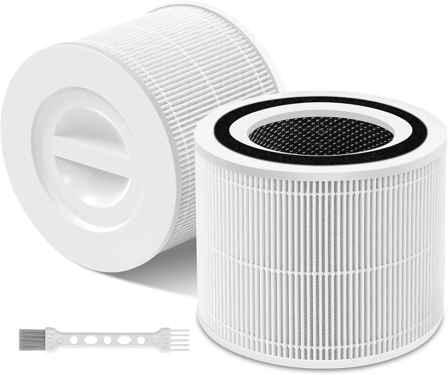 Core 300 Replacement Filter for LEVOIT Core 300S/300-P Air Purifier, 2 Pack | 3-IN-1 High-Efficiency Activated Carbon Filtration, Captures Pet Odors Efficiently, Compare to Part No.Core 300-RF, White