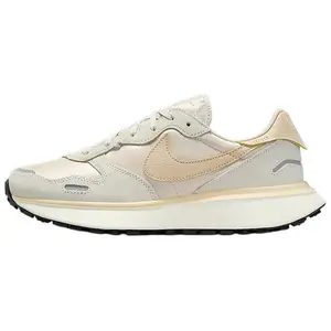 Nike Phoenix Waffle Low-Top Women's Casual Running Shoes: Comfortable, Versatile, Slip-Resistant, Durable, Beige