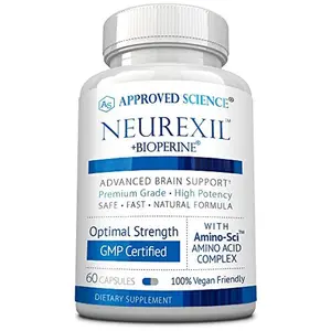 Approved Science Neurexil - Enahnce Cognitive Function, Increase Focus, Sharpen Clarity, Improve Blood Flow, Boost Memory and Blood Flow - Huperzine A, Ginko Biloba, Amino Acid Blend