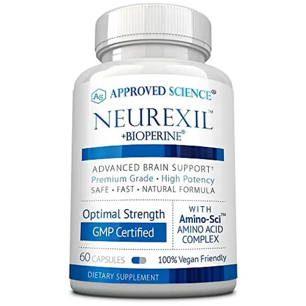 Approved Science Neurexil - Enahnce Cognitive Function, Increase Focus, Sharpen Clarity, Improve Blood Flow, Boost Memory and Blood Flow - Huperzine A, Ginko Biloba, Amino Acid Blend