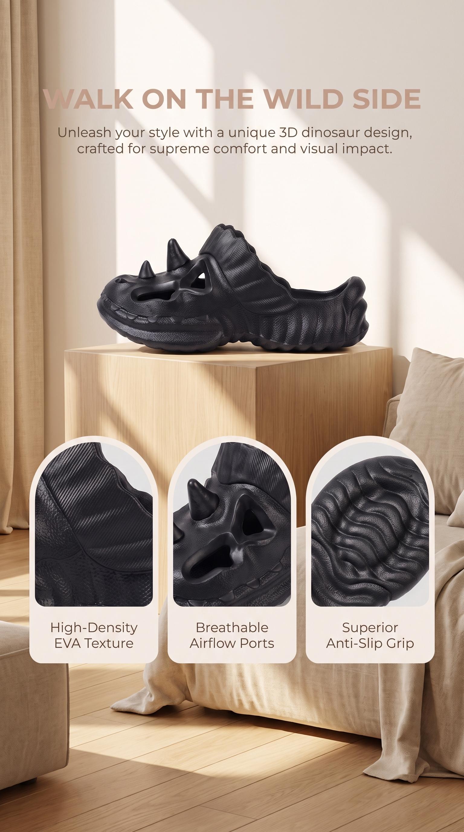 Women’s Chic EVA Foam Clogs with Chic Look - Arch Support, Cloud-Like High-Rebound Thick Flat Sole, Hollow Breathable Design, Non-Slip Waterproof Slippers for Indoor, Outdoor Use