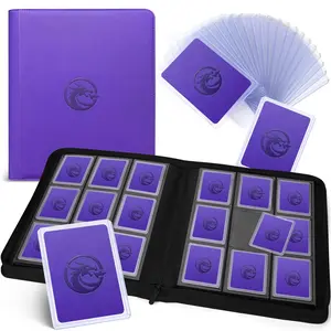 Toploader Binder, Holds 288 Toploaders, 9 Pocket Top Loader Binders with Sleeves, 3x4 Inch Rigid Card Holders for Trading & Sports Cards, Trading Card Album