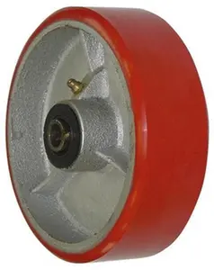 Value Collection 4" Diam x 2" Wide, Polyurethane Caster Wheel 900 Lb. Capacity, 2-3/16" Hub Length, 3/4" Axle Diam, Roller Bearing WH4X2MOPR