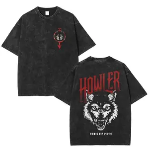 Vintage Howler Heavy Metal Shirt, Howler Shirt, Red Rising Merch Oversize Acid Washed T-Shirt Omnis Vir Lupus, Hail Libertas Hail Reaper Clothes