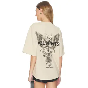 ALLSAINTS Halis Amelie Tee in Sandy White