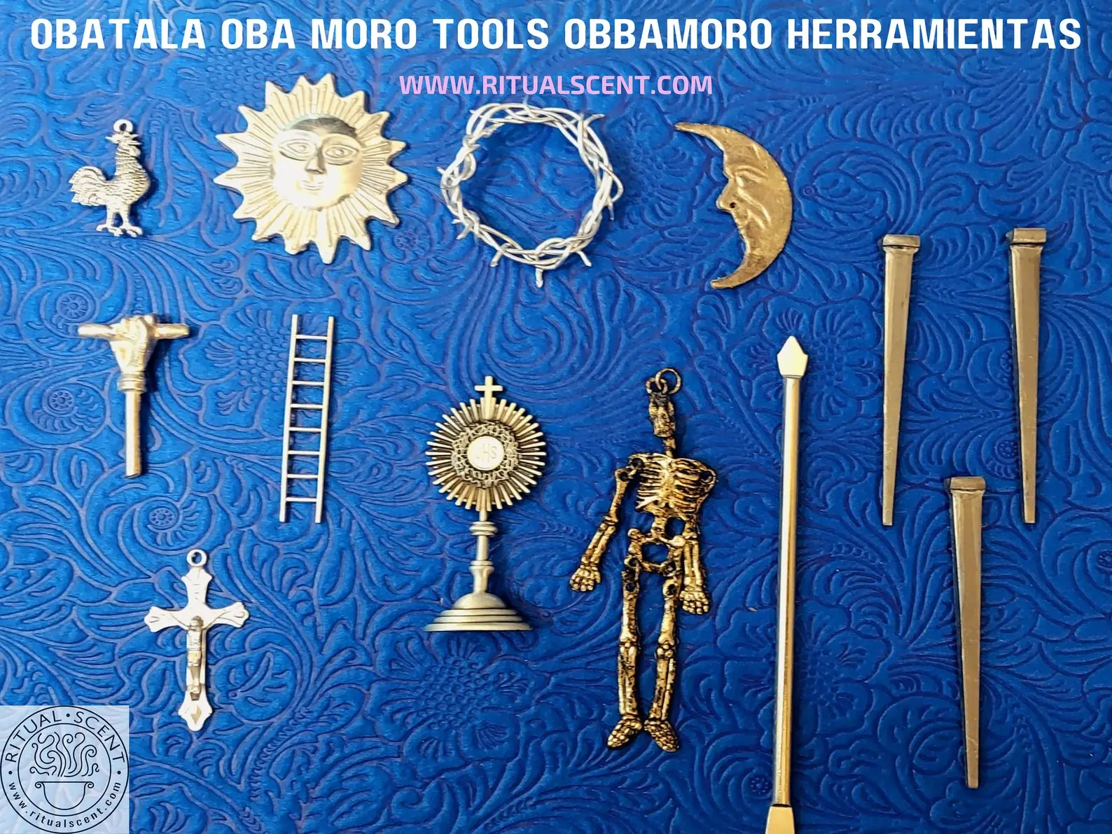 Obatala Oba Moro Tools Herramientas Obbamoro orisha funfun sopera statue figurine bracelet silver Oduduwa Oshanla Ori Yembo Oddua