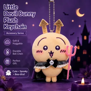 Kawaii Chiikawa Angel & Devil Plush Keychain – Cute Anime Bag Charm, Soft Pendant Gift for Fans