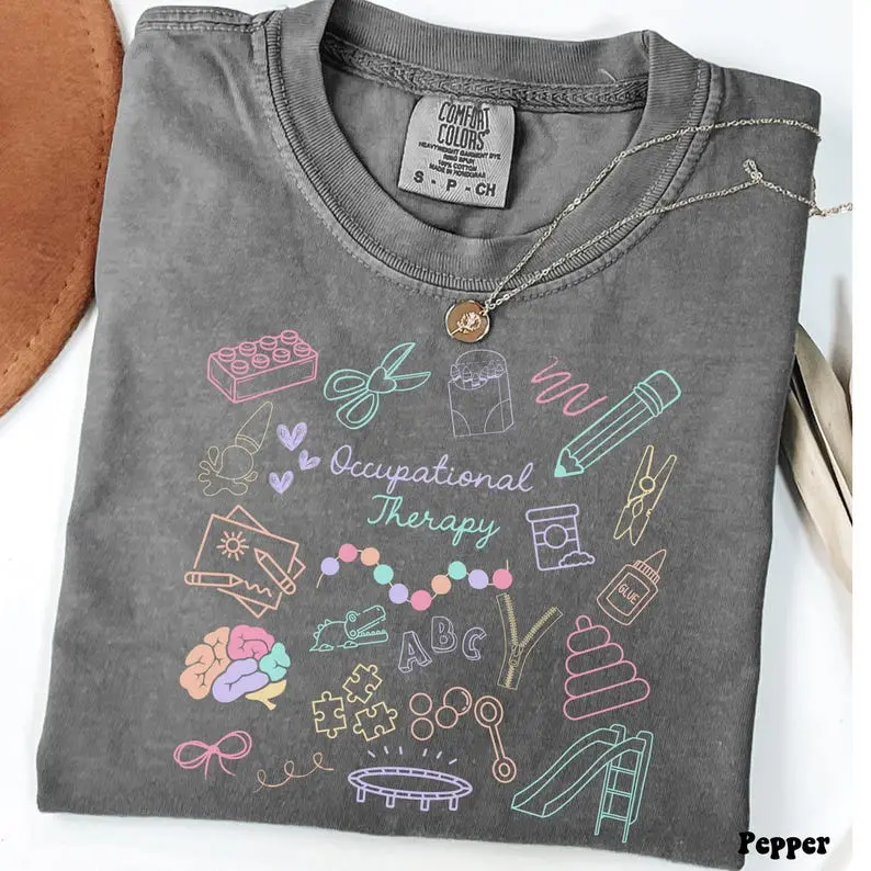 Comfort Colors Occupational Therapy T-Shirt, Retro OT TShirt, COTA T-Shirt, Cute Therapist Gift TShirt, Occupational Therapist Appreciation Tee