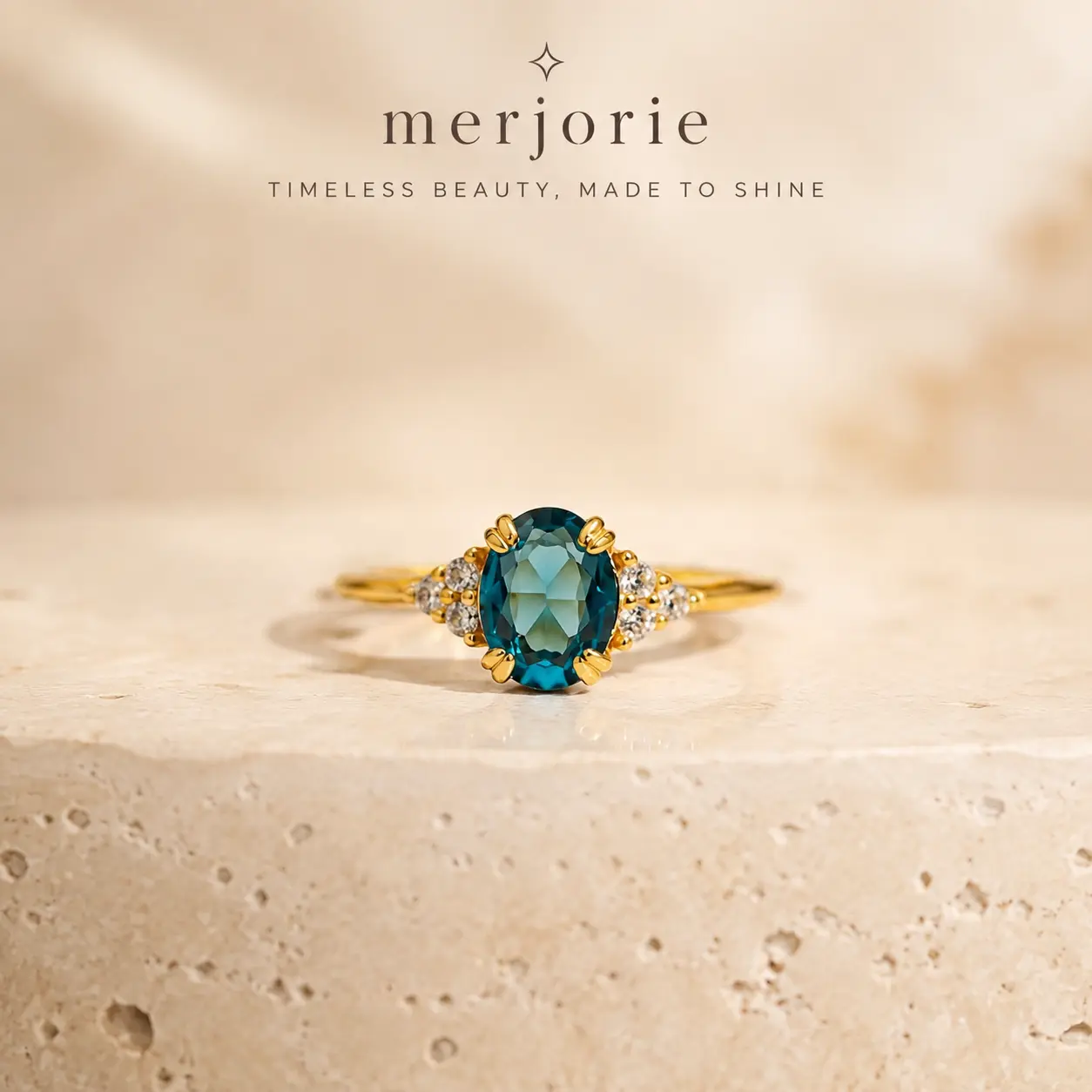 Women's S925 Pure Silver Light Luxury Blue Diamond Ring - Elegant, Sophisticated Fine Jewelry Accessory