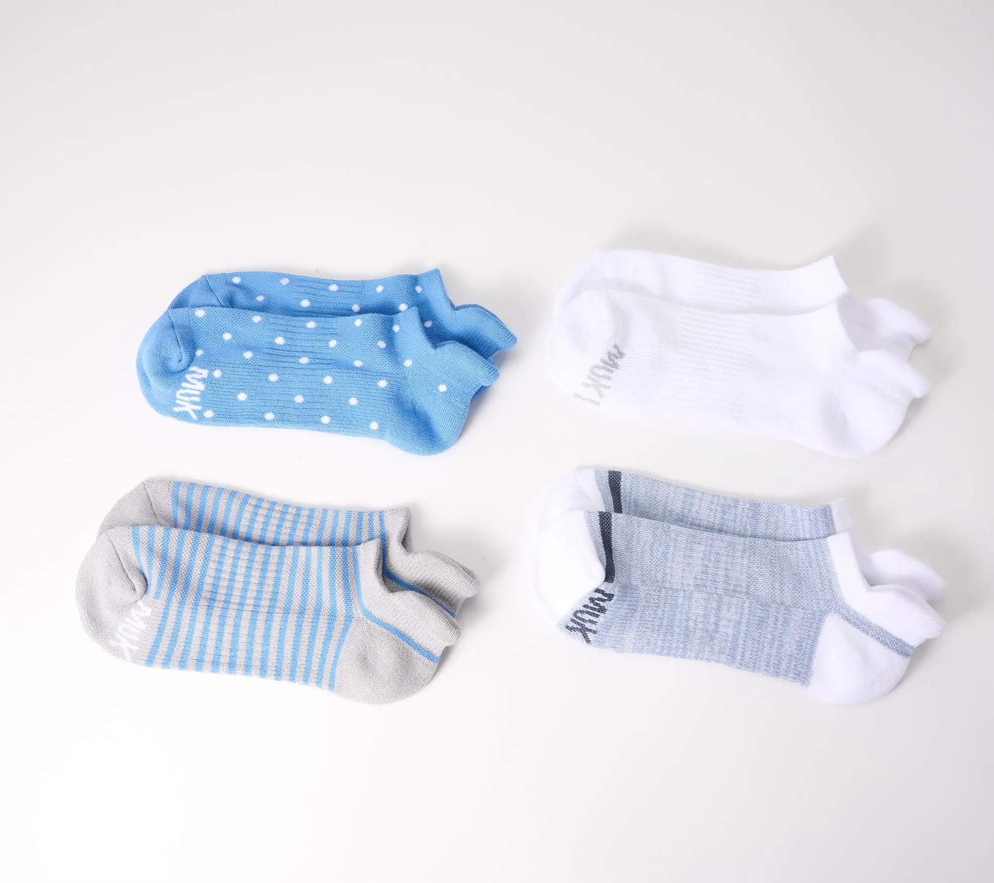 MUK LUKS Set of 4 Cotton Ankle Compression Socks MUK LUKS Set of 4 Cotton Ankle Compression Socks