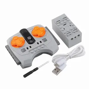 2.4G 8-Speed Control Remote Controller MOC Remote Control Set Rechargeable Battery Box Motor Speed Control Building Blocks